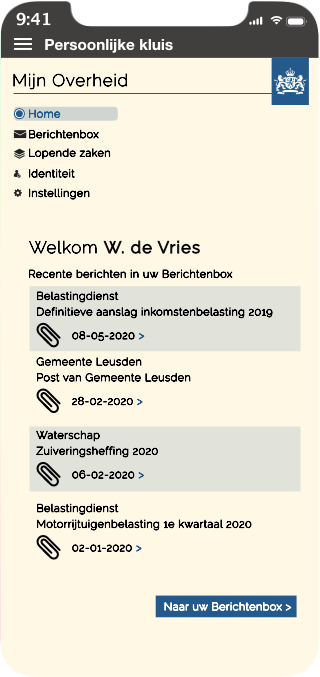 Mijn Online Kluis connecties naar je Mijn... Omgevingen